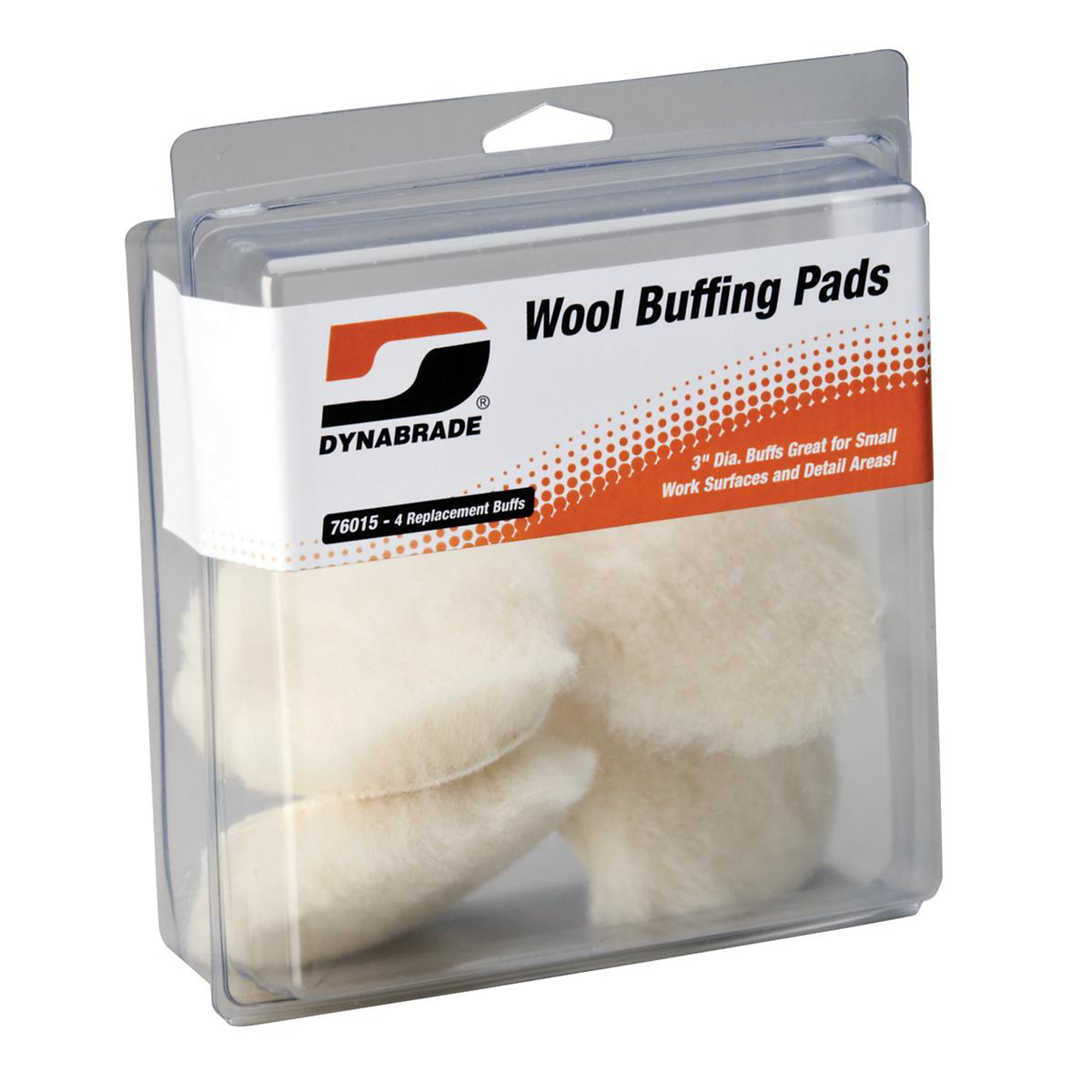 Dynabrade Synthetic Wool Pads — 3in., Hook Backing, 4-Pk., Model# DYB76015